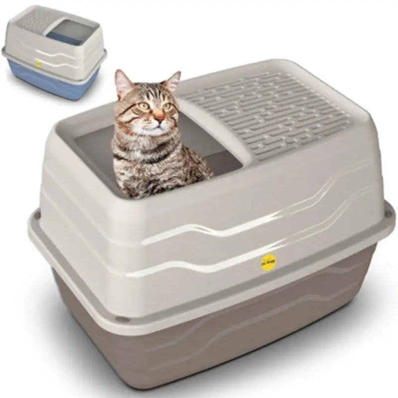 Cat Centre.direct Beige Cat Centre Salto Cat Litter Tray With Rim Large