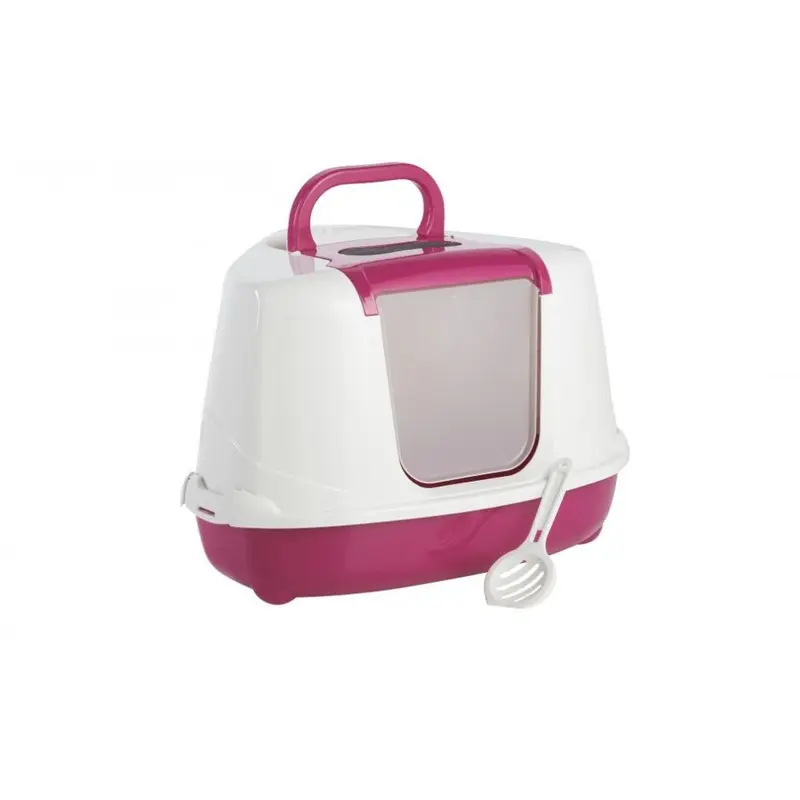 New Sharples Corner Hooded Flip Loo (56Cm) Pink C250 328 56Cm