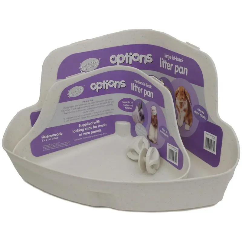 Rosewood Options Options Corner Litter Tray For Animals - 31 X 22 X 15Cm Small