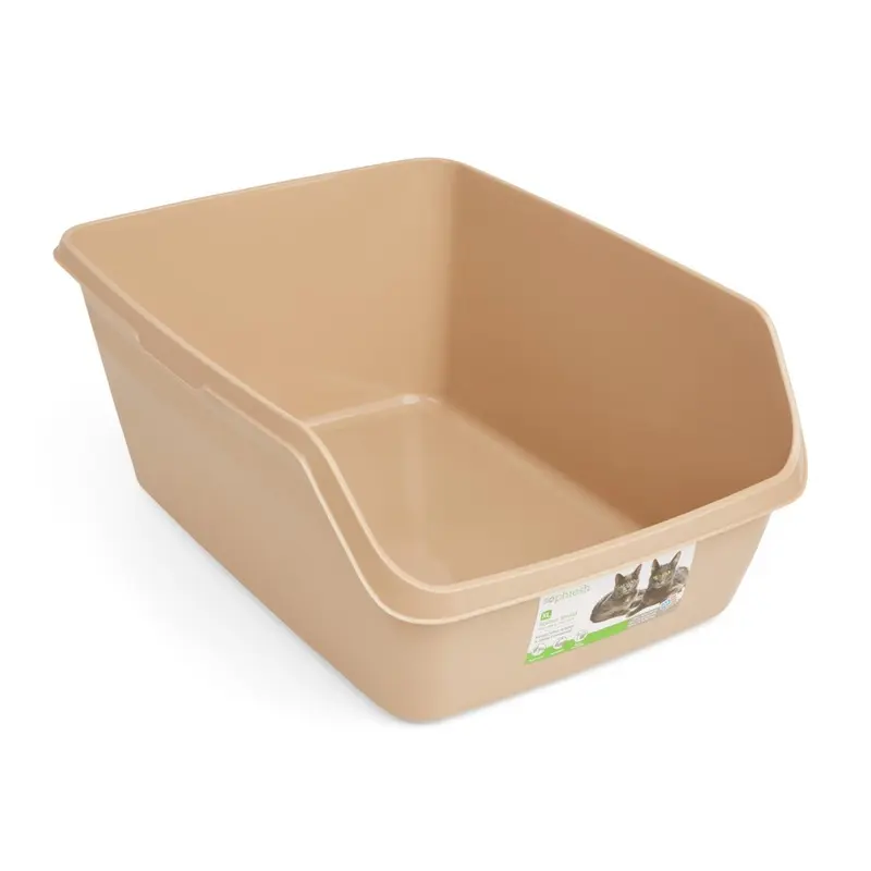 So Phresh Scatter Shield High-Back Litter Box Tan 24"""" X 18"""" W X 10"""" H Extra Large