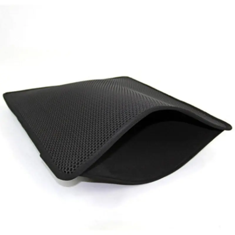 Actiaspet Large Cat Litter Tray Mat Non Slip Black