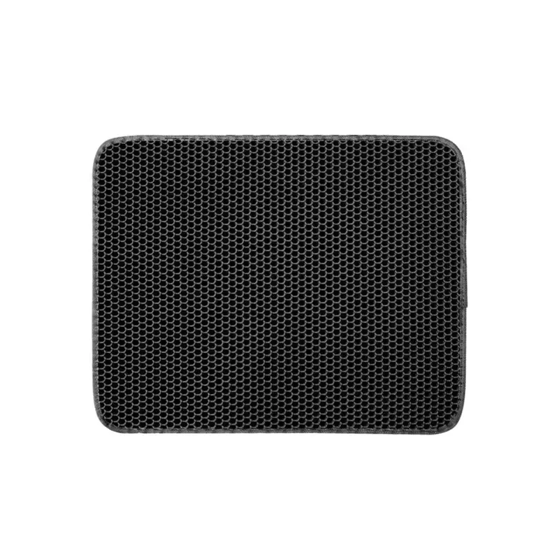 Black (Black) Eva Foam Cat Litter Mat 60X45cm Waterproof