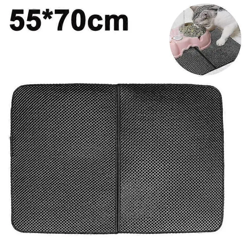 (M) Litter Box Mat Size Double Layer Design Honeycomb Cat Litter Mat