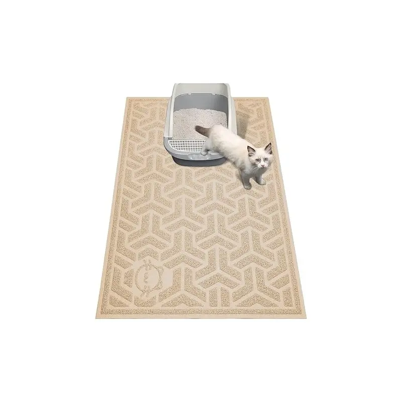 Extra-Wide Cat Litter Box Mat for Easy Cleanup
