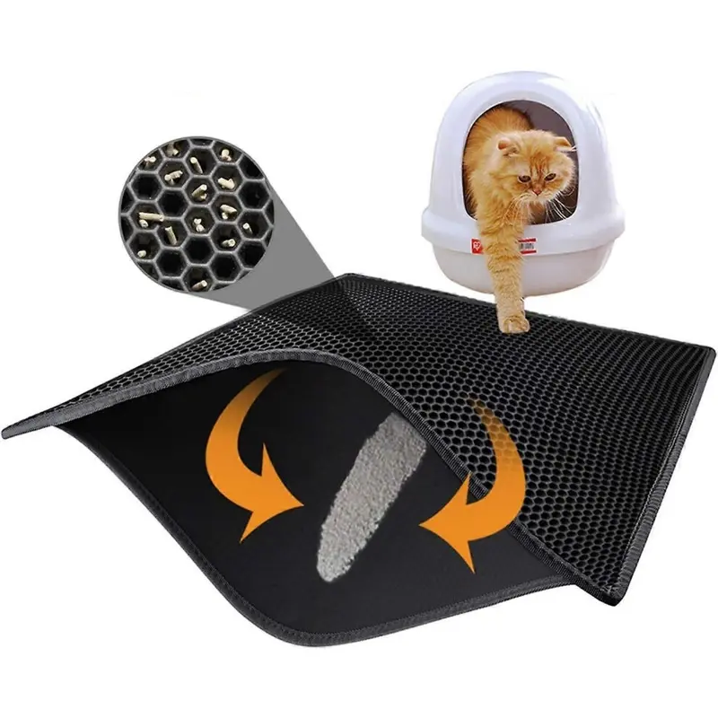 Black (As Show, One ) Cat Litter Mats (40*50Cm, ) Size 2