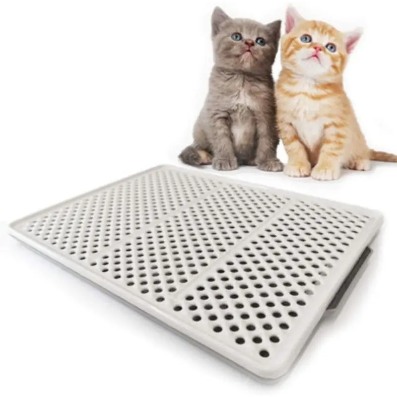 Cat Centre.direct Grey Cat Centre Anti Slip Sifting Litter Tray Pad Large
