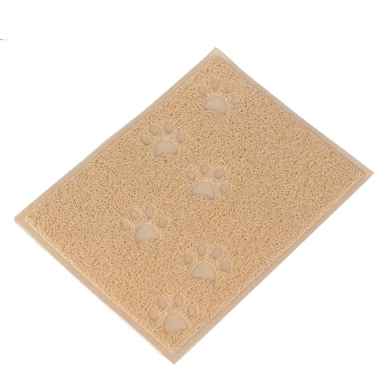 Zooplus Exclusive Paw Print Litter Tray Mat - Beige