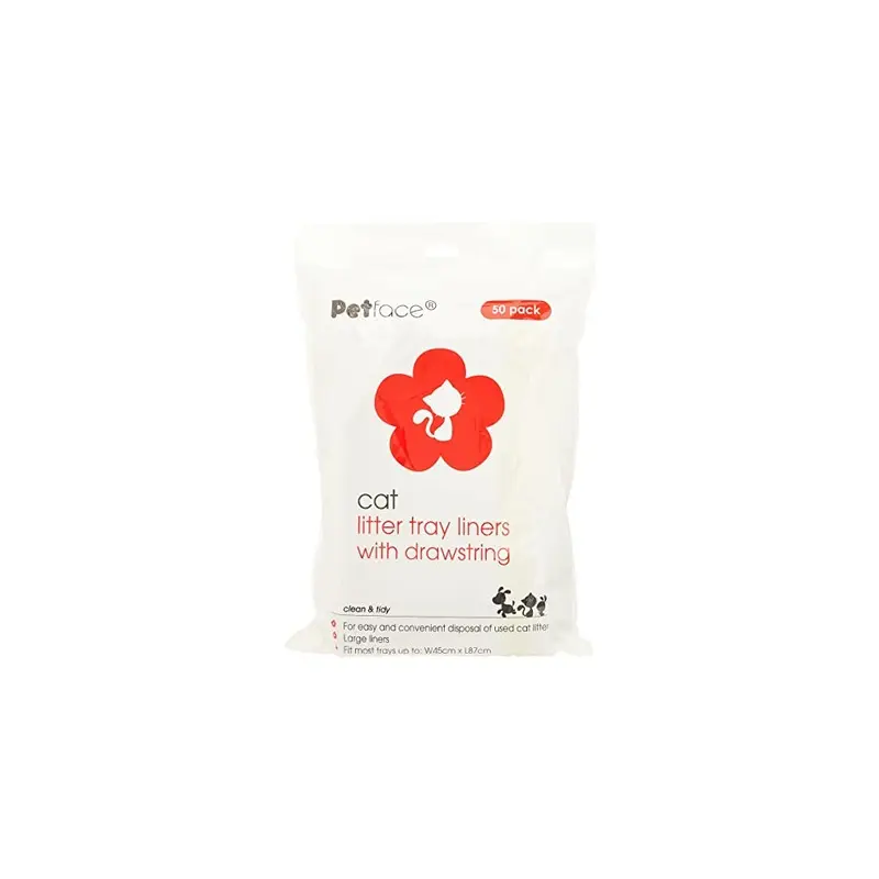 Little Petface Petface Cat Litter Tray Drawstring Liners, 50 Liners Large