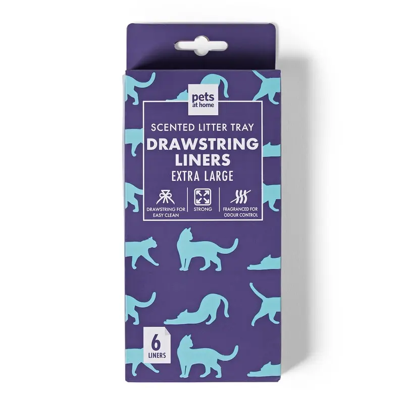 Pets At Home Cat Litter Liner Drawstring Fragranced X-Large 6 Pack