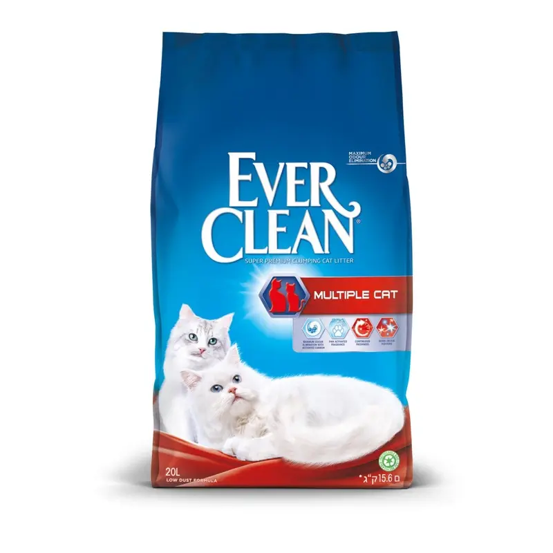 New Ever Clean Multiple Cat Clumping Cat Litter 20L 5.06E+12 Large