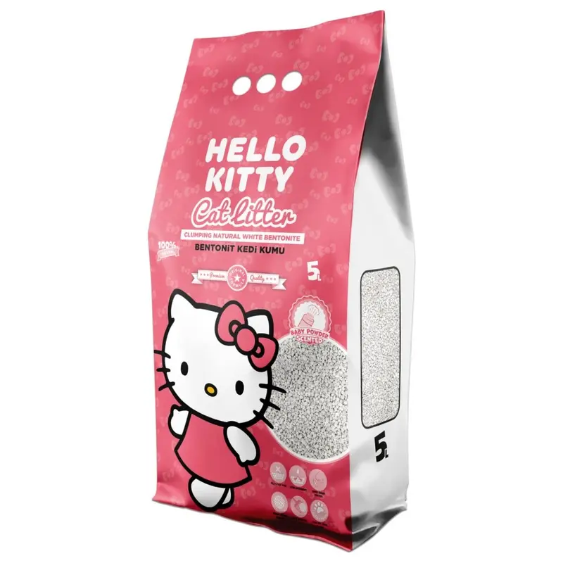 New Homelox Hello Kitty Cat Litter - Baby Powder Scented 5L