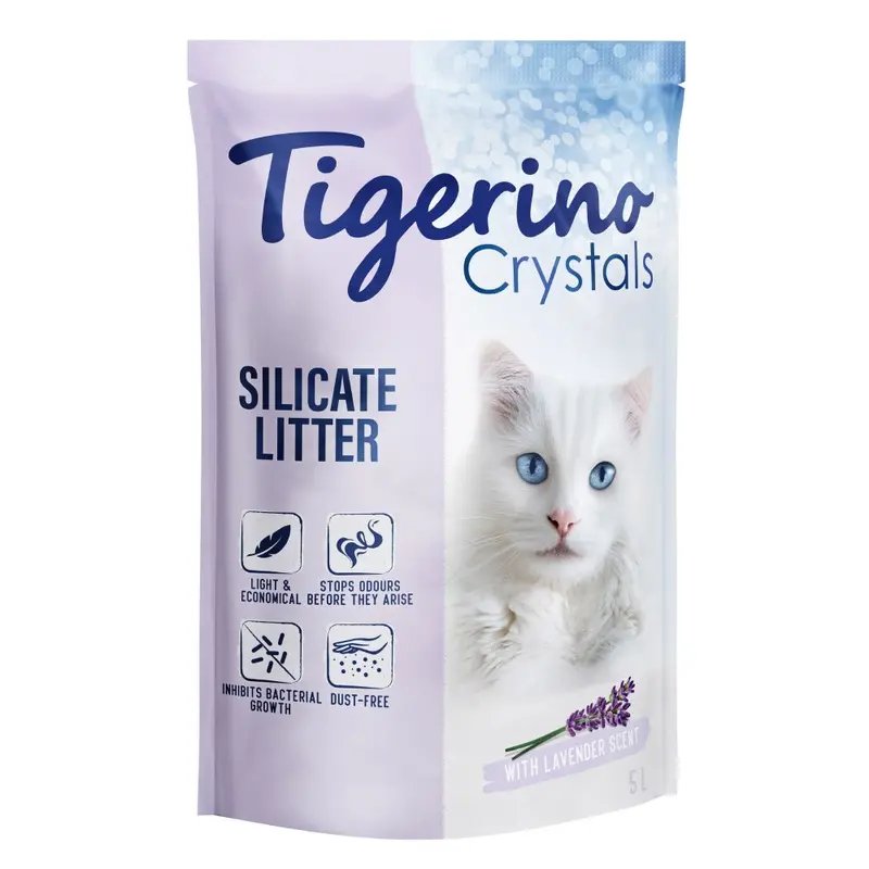 Tigerino Crystals Cat Litter - Lavender Scent - Super Pack: 6 X 5 Litre