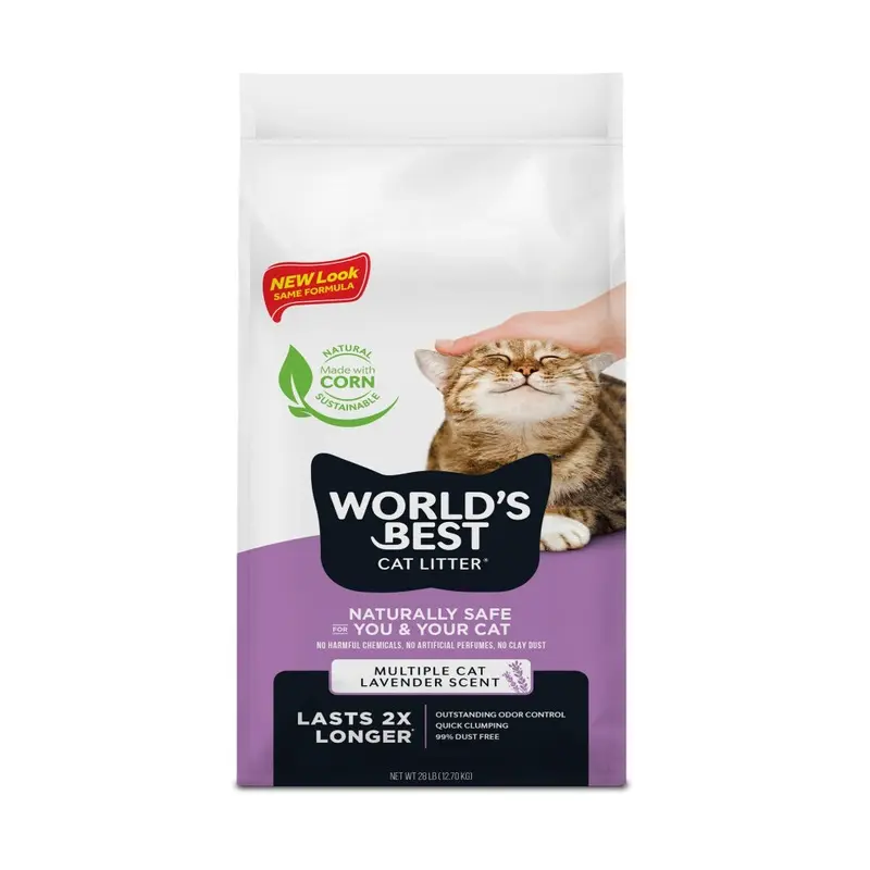 Worlds Best Cat Litter Lavender (12.7Kg) Scented 28Lb