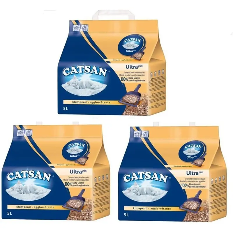 You Me (Catsan Clumping Cat Litter 5L) Catsan Ultra Plus Clumping Cat Litter, 5L Large