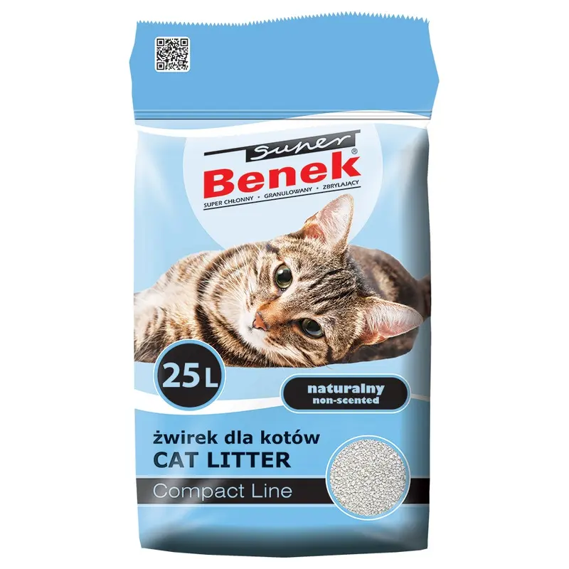 Benek Super Compact Cat Litter - 25L (Approx. 20Kg)