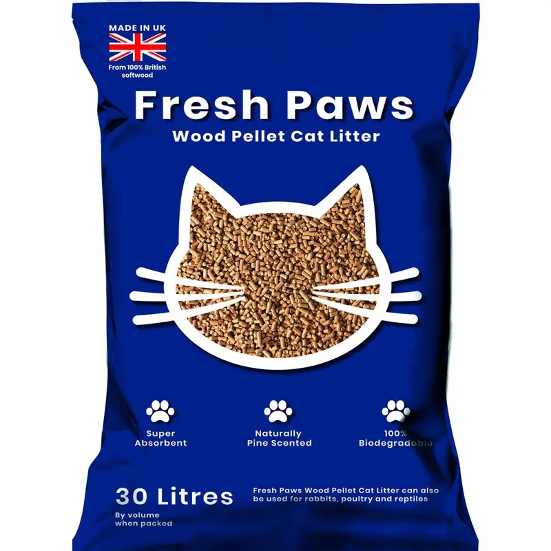 Fresh Paws Premium Wood Pellet Cat Litter, 30 Large