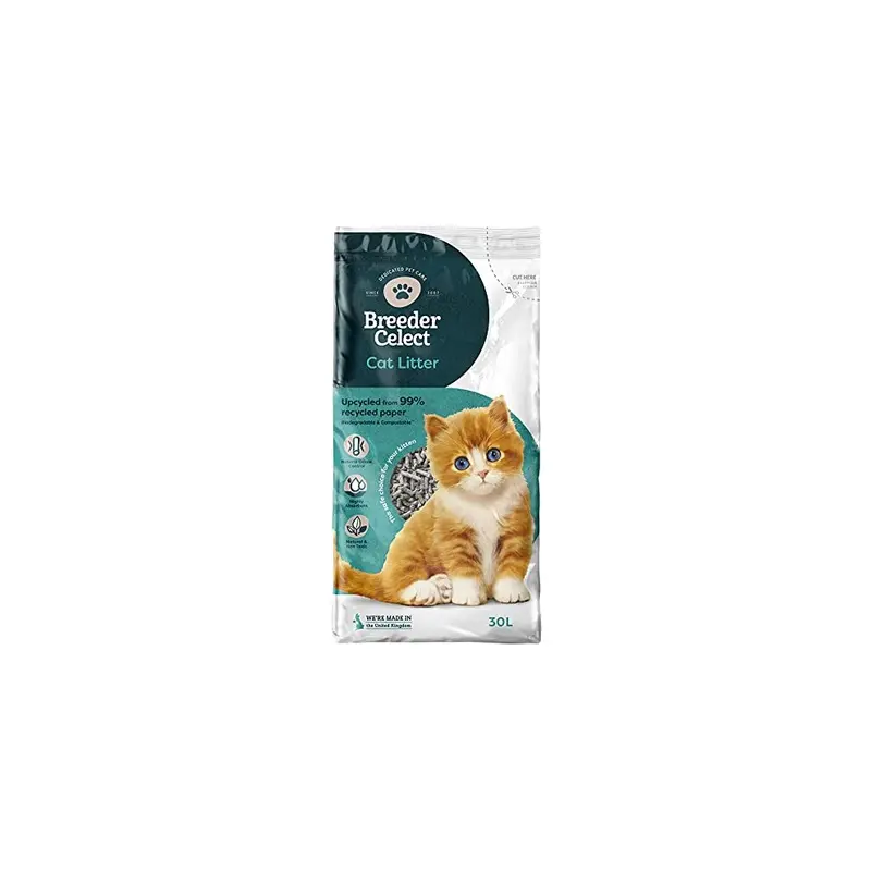 New Breedercelect Breeder Celect Recycled Paper Cat Litter 30L 09Brc30 Large