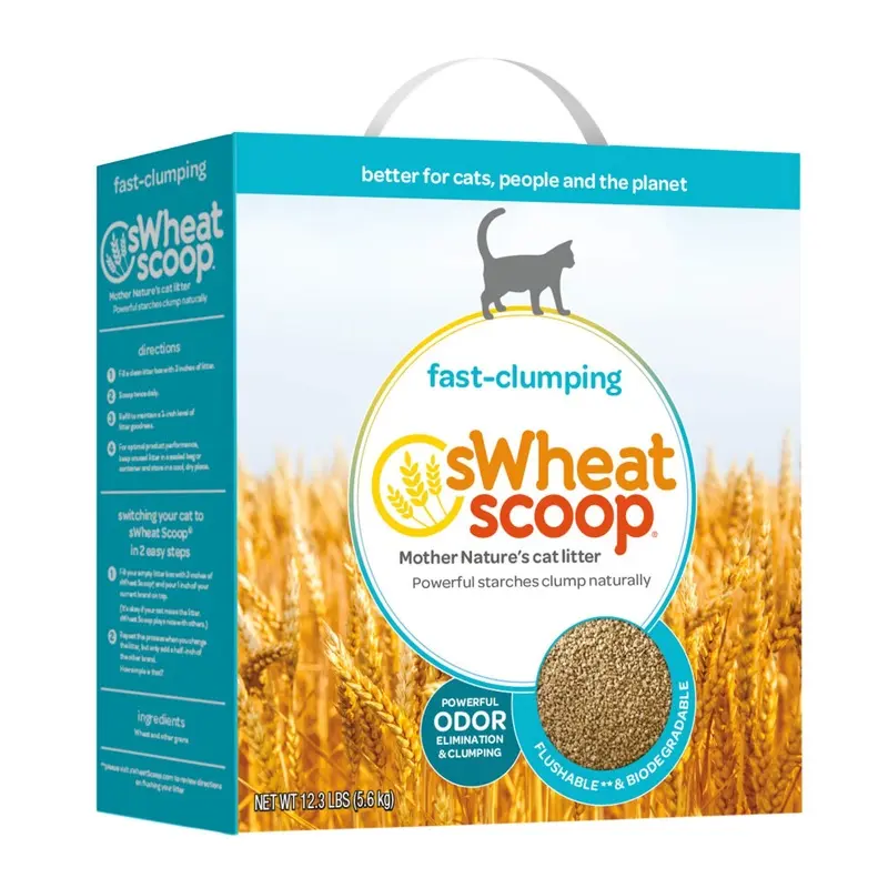 Swheat Scoop Multi-Cat All-Natural Clumping Cat Litter Box 12.3Lb