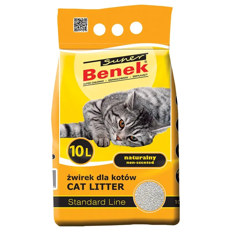 Benek Super Natural Cat Litter - 10L (Approx. 8Kg)
