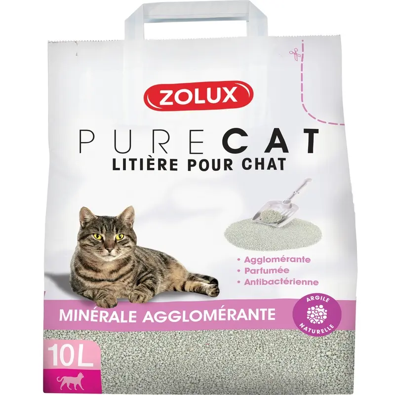 Zolux Beige Antibacterial Scented Clumping Litter 10L