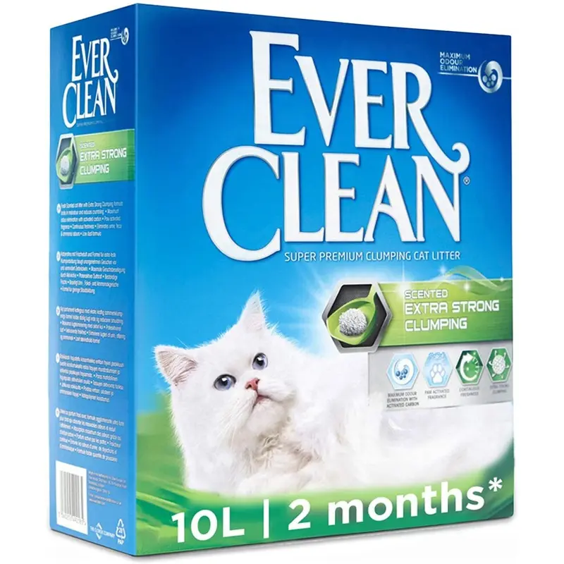 New Ever Clean Extra Strong Clumping Cat Litter, Litre, Scented Size 10