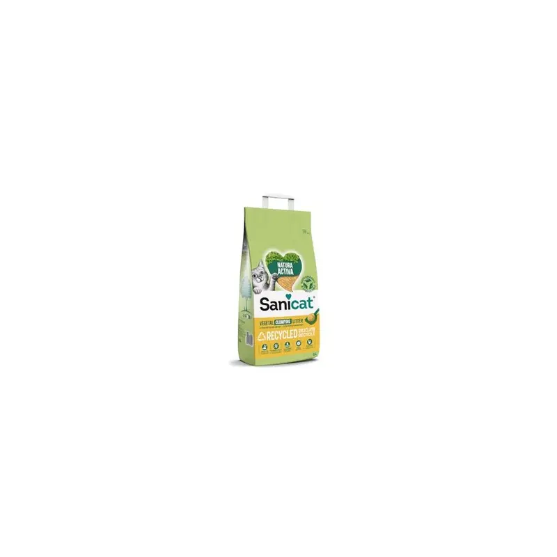 New Sanicat Recycled Corn Cat Litter, Clumping, 6L Large
