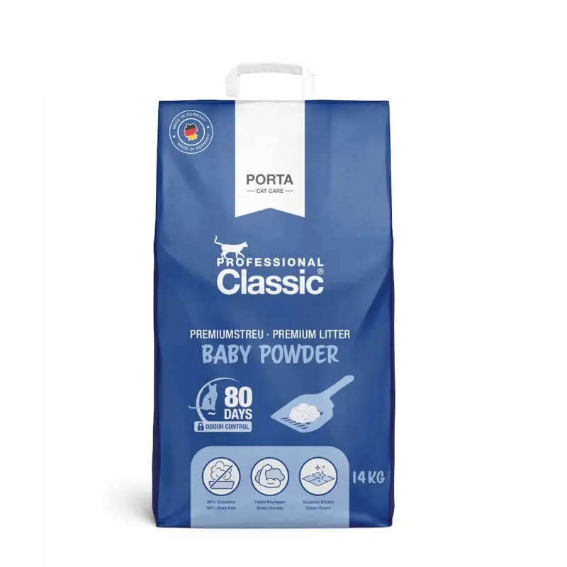 Professional Classic Cat Litter With Baby Powder Scent - 14Kg