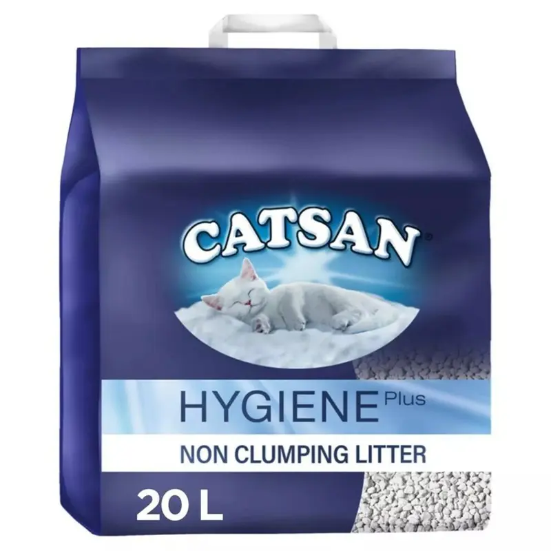 Catsan Hygiene Non Clumping Cat Litter Odour Control Kitten Litter 20L