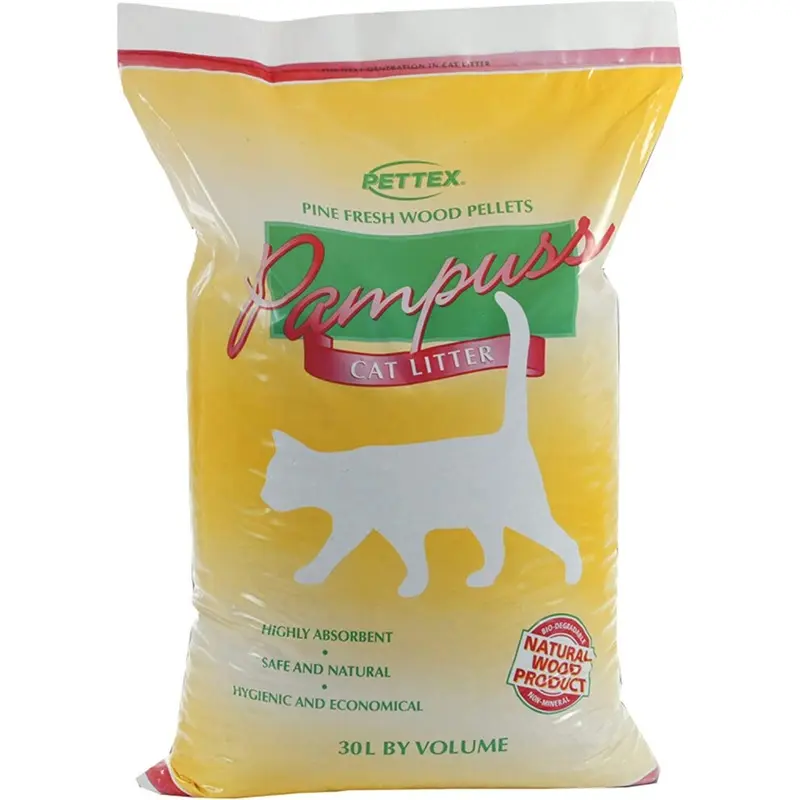 New Pettex Pampuss Woodbase Cat Litter Litre Light Size 30