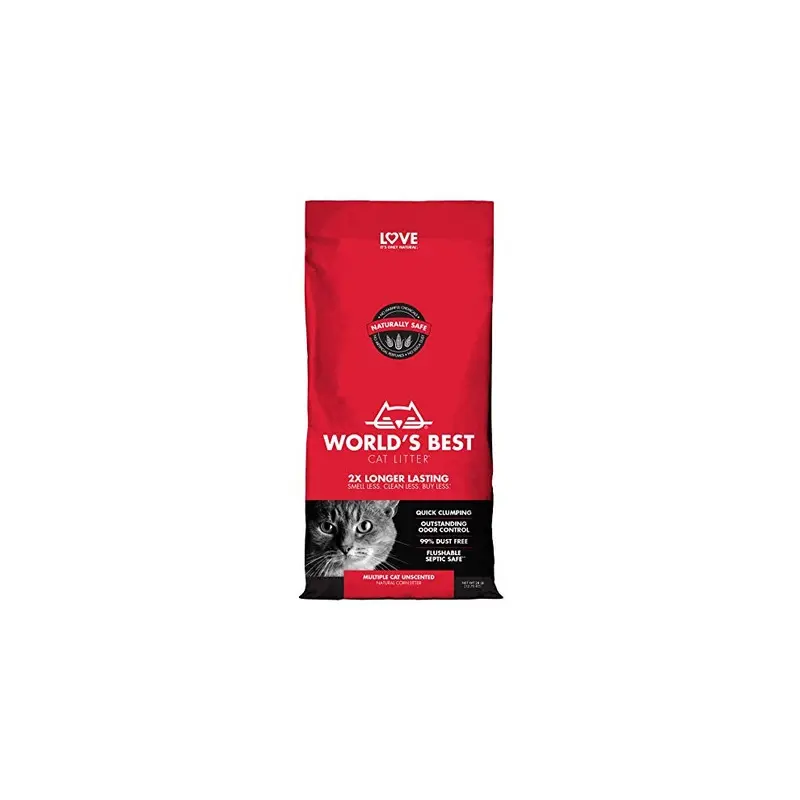 Worlds Best Cat Litter ,Multiple Cat Unscented, 12.7 Kg (Pack Of 1) 28Lb