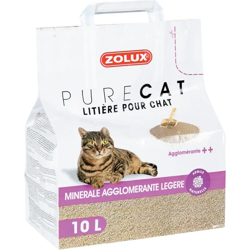 Zolux Beige Lightweight Clumping Mineral Cat Litter