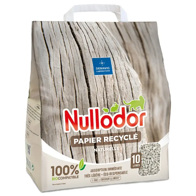 Nullodor Paper Recycl Cat Litter - 2 X 10L