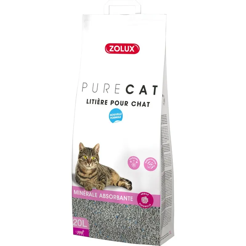 Zolux Gris Scented Absorbent Mineral Cat Litter Size 20