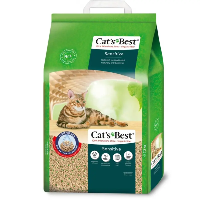 New Cats Best Sensitive Clumping Cat Litter 7.2Kg/20L Oko