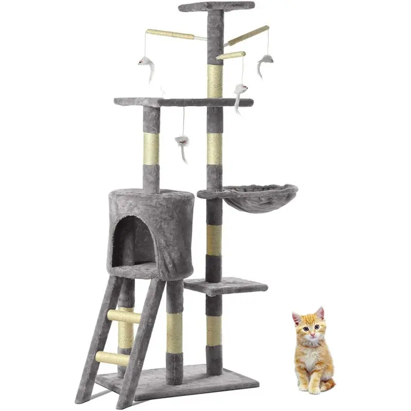 New Large Cat Tree Scratcher Cat Scratching Post Climbing Activity Centre