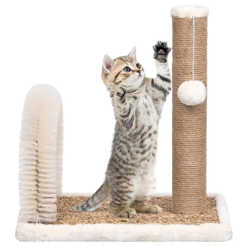 Vidaxl Cat Tree With Arch Grooming Brush And Scratch Post Cat Furniture Supply
