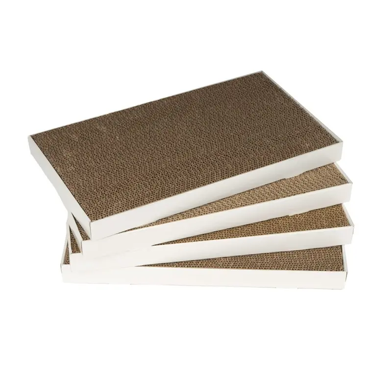 Amazon White Basics Corrugated Cardboard Cat Scratchers Pack Size 4