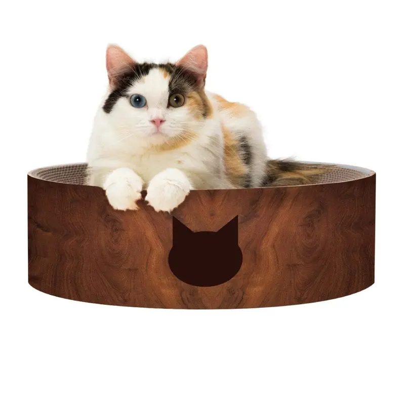 Necoichi Dark Neco Ichi Cats First Cozy Cat Scratcher Bowl ( Cherry)