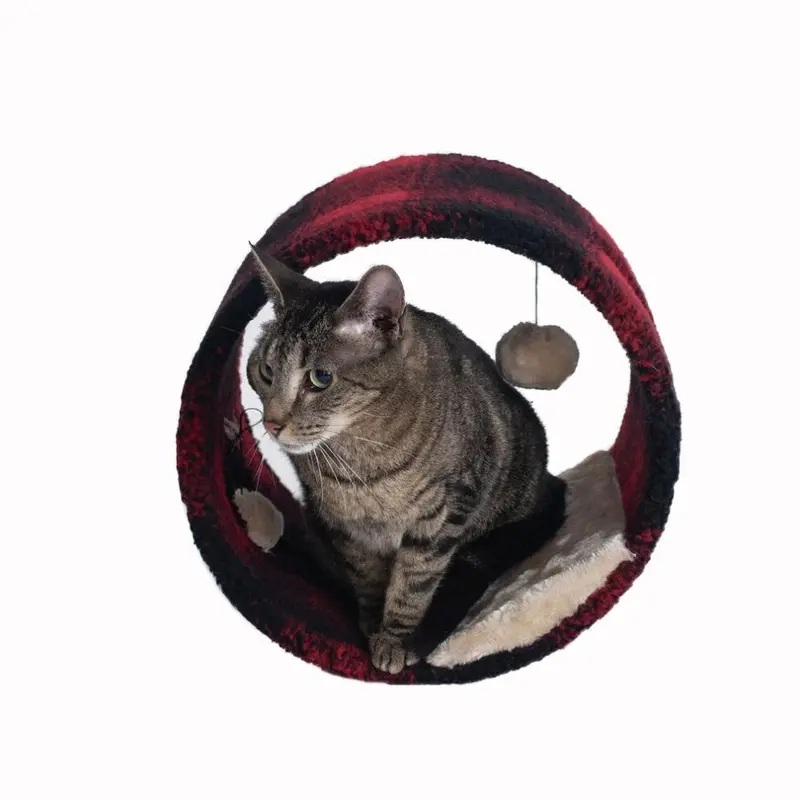 Armarkat B1201 Real Wood Cat Hideaway Tunnel Scotch Plaid