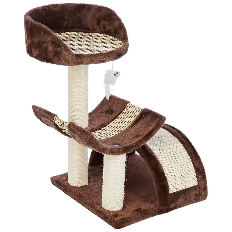 Kerbl Cat Tree Safari, 38 x 38 x 60 cm, Dark Brown