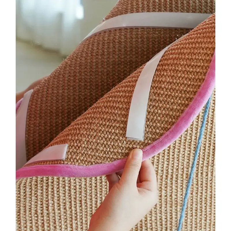 Zeze Pink Sisal Cat Scratching Mat With Magic Tape | Color: | : Large