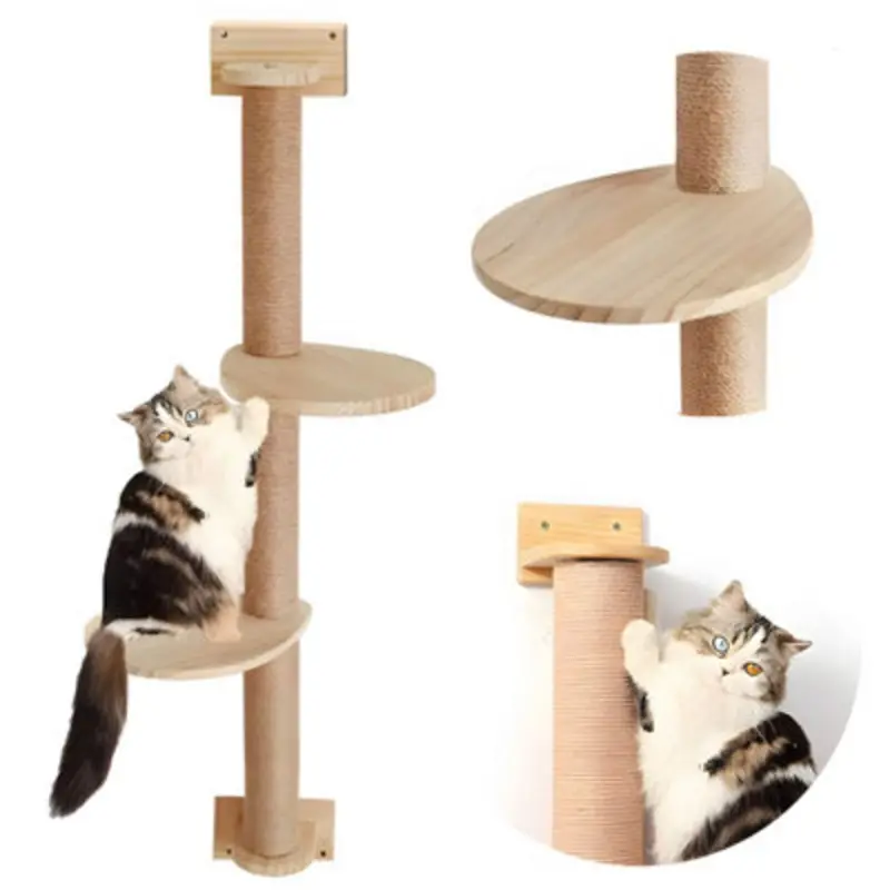 Tutumi Beige Cat Tree P70509 22X34x95cm Large