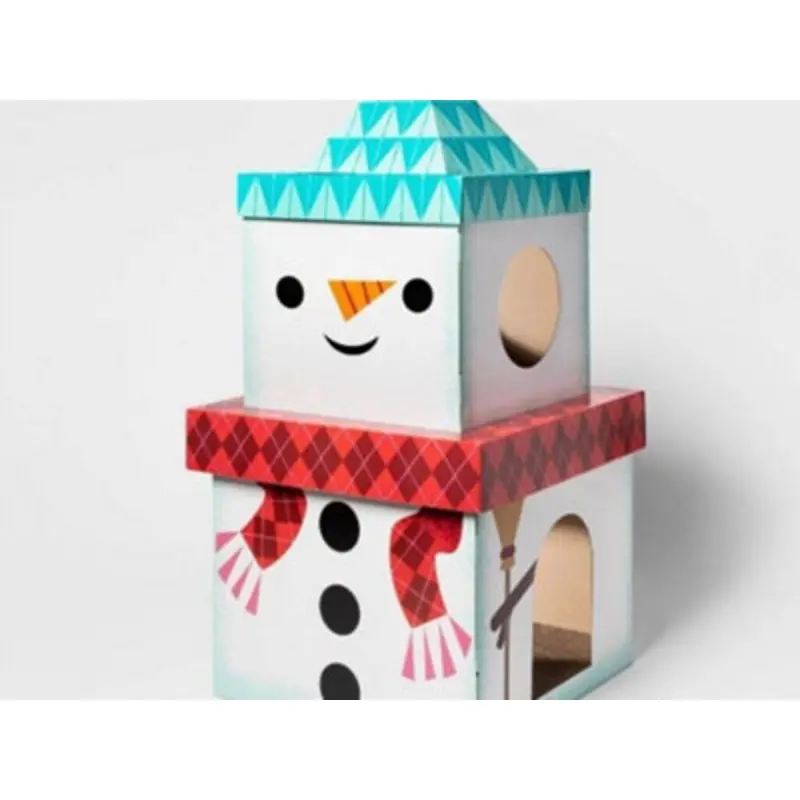 B&Q Festive Snowman Cardboard Cat Scratcher