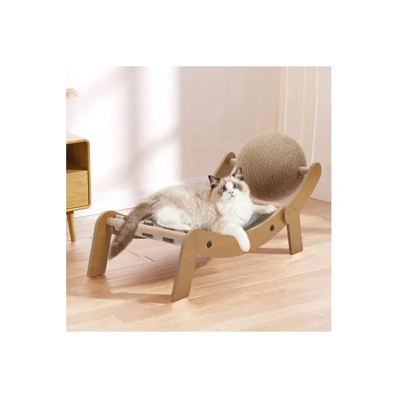Living And Home Unisex Multi Cat Scratching Board With Sisal Ball Cat Lounge Chair