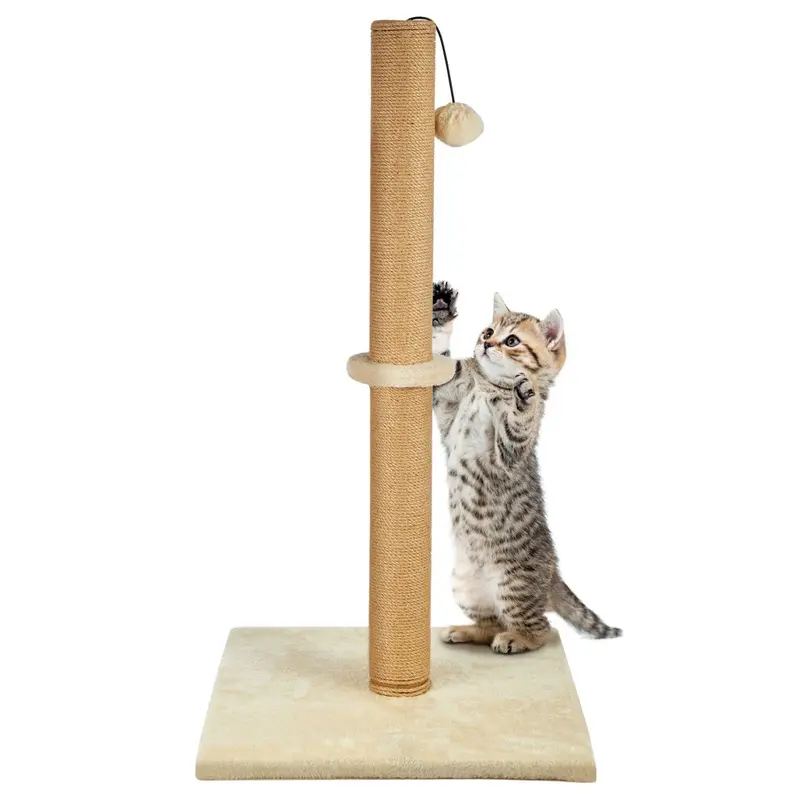 New (1 Toy Ball ) Cat Tree Scratching Post Toys Play Scratcher Cream Size 1
