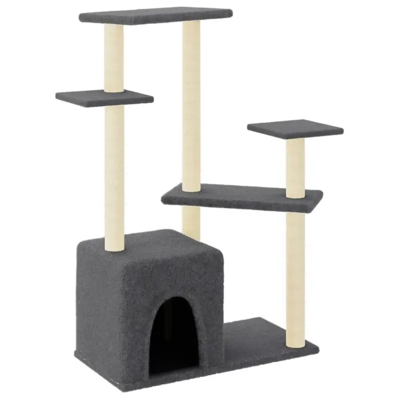 Vidaxl Dark/Grey/Light ( ) Cat Tree Cat Tower With Sisal Scratching Posts Cat Cando