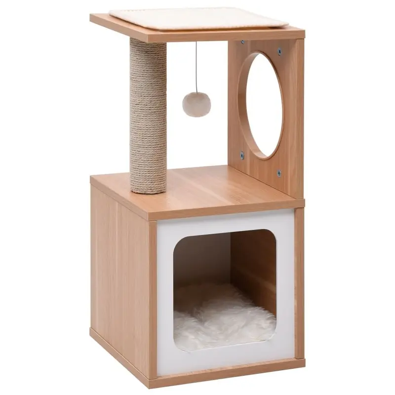 Berkfield Home Unisex Brown Cat Tree With Sisal Scratching Mat 60 Cm