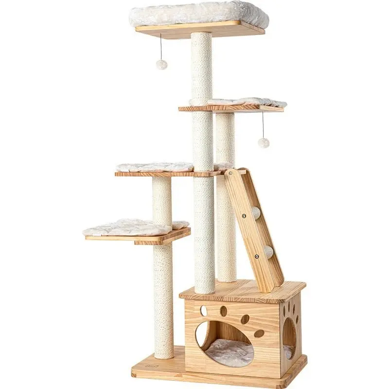 Honeypot Cat Solid Wood Cat Tree De180172 151Cm