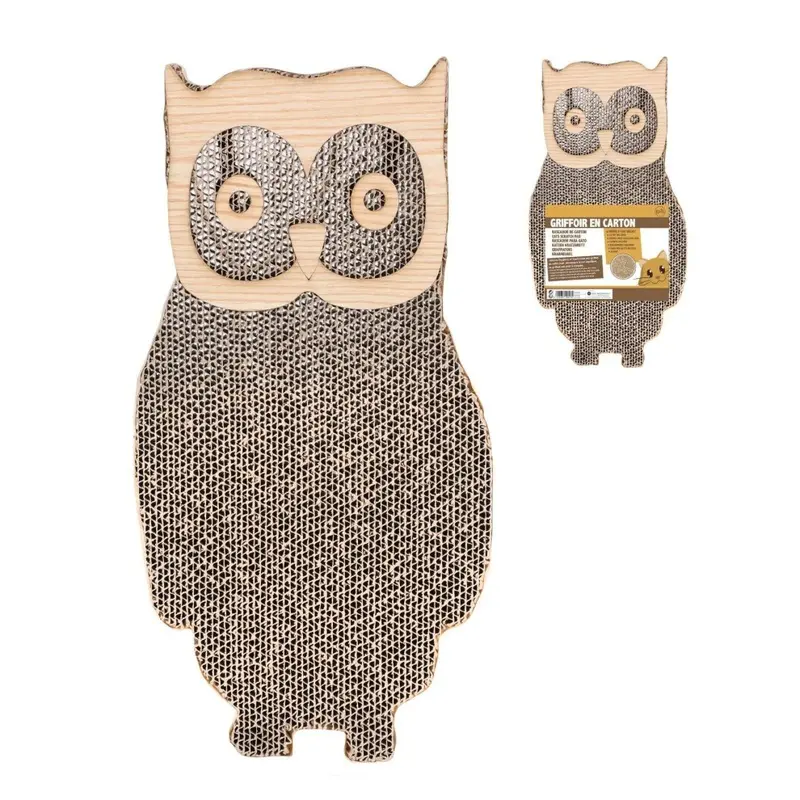 Kats Cat Kitten Corrugated Cardboard Scratcher Scratching Pad Scraper Owl