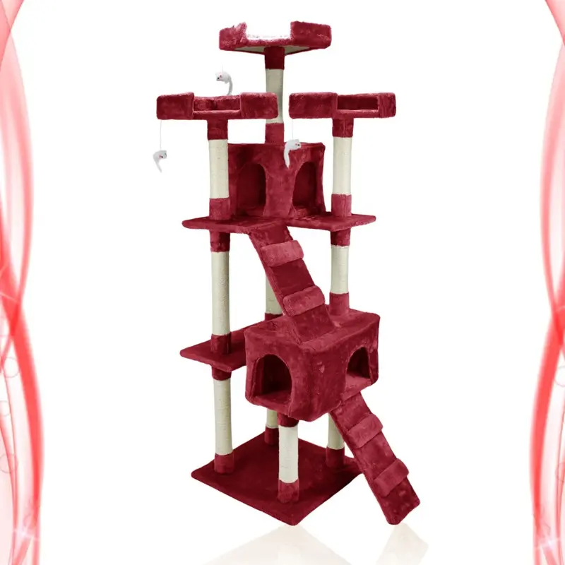 Abaseen Cat Tree Climbing Tower Kitten Scratching Post Activity Center Large